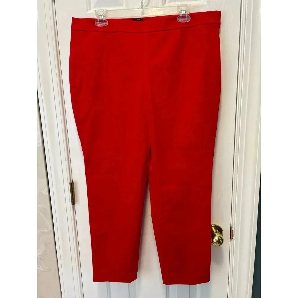 Talbots Chatham Red Straight Leg Dress Pant 16P‎ Office Christmas Professional